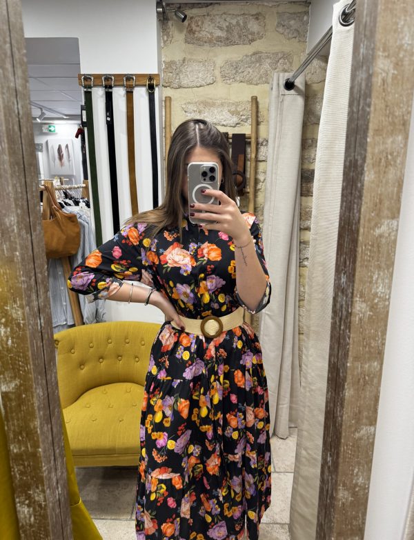 Robe longue à fleur