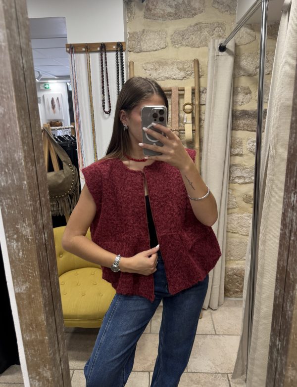 Gilet bordeaux