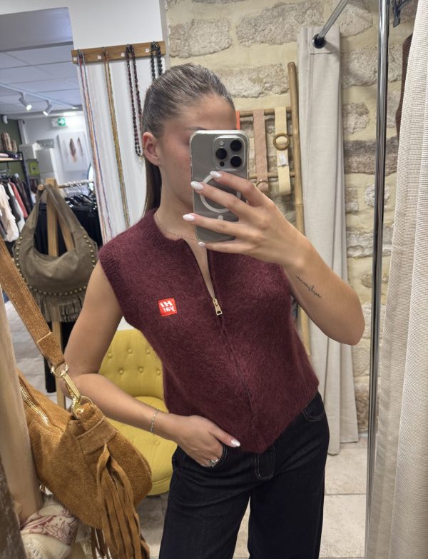 Gilet bordeaux