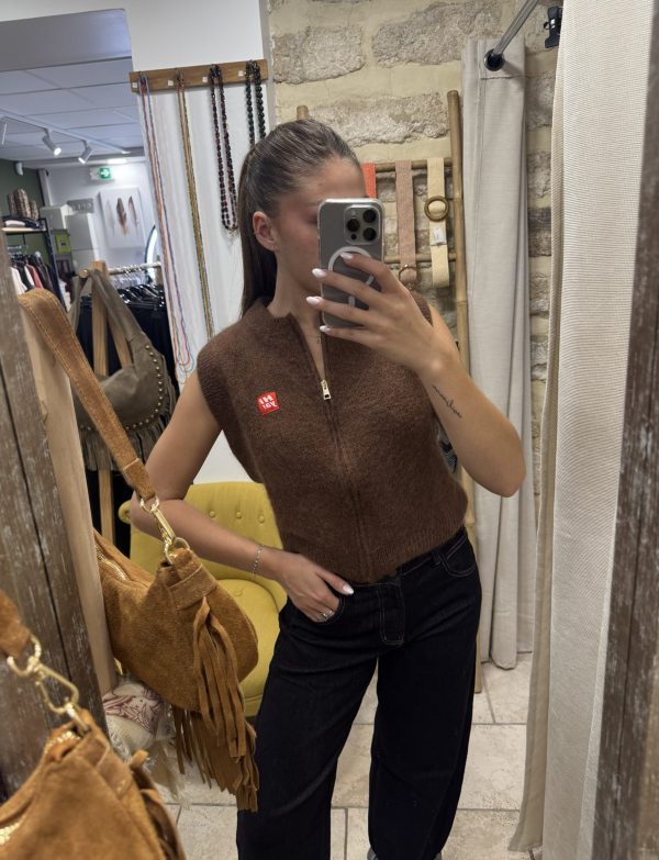 Gilet marron